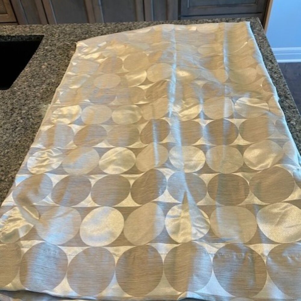 5 QTY Beige Curtains 84 long x 50 wide